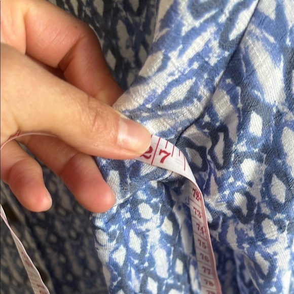 Fred David Blue and White Boxy Button Down Shirt - Picture 3 of 5